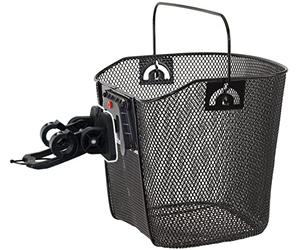 VENTURA Panier de vélo avec fixation clip Noir 35 x 25 x 25/22 cm