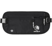 VENTURE 4TH Ceinture de voyage, fine, anti RFID, pour protection de l'argent, des cartes de crédit et des documents de voyage, Noir pur, One Size, Minimaliste
