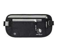 VENTURE 4TH Survolez l’Image pour Zoomer sur la Ceinture Portefeuille de Voyage de Sécurité Venture4th RFID Cachée au Niveau de la Taille (Noir)