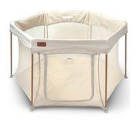 Venture All Stars Joy Parc pour bébé pliable et primé pour bébés et tout-petits, maille respirante et tapis ajusté, facile à installer, comprend un sac de voyage, taupe (6-36 mois)