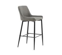 Venture Home 17704-855 Plaza Chaise de Bar en Polyester et Lin Noir/Gris