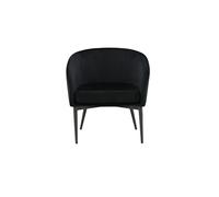 Venture Home Canapé Simple Fluffy - Noir/Velours Noir