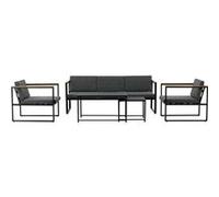 Dakar set de jardin 5 parties noir, gris foncé.