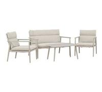 Venture Home - Ensemble canapé, fauteuils et table en acier Mazzaro beige Beige