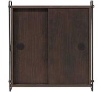 - Etagère murale 2 portes 68 x 60 cm Paris marron