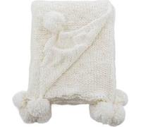 - Jeté de canapé en acrylique Anny 170 x 130 cm blanc