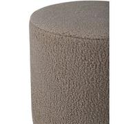 Pouf Benji 35x35x42,5 cm Teddy Beige et noir, pouf, tabouret de pied,, repose-pieds, pouf d'assise 444794