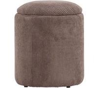 Venture Home - Pouf coffre en polyester Limpen velours marron Velours marron G