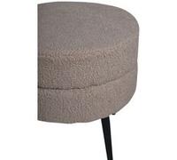 Venture Home Tabouret de Casserole - Noir/Beige Teddy