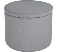 - Pouf rond avec rangement en velours côtelé Dunken
