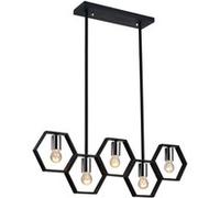 Venture Home - Suspension en acier pour 5 ampoules Queen B Noir G