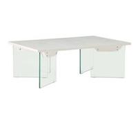 Venture Home - Table basse 120 x 80 cm pieds en verre Ester Blanc G