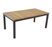 Venture Home - Table basse de jardin en alu et teck Brasilia noir Noir