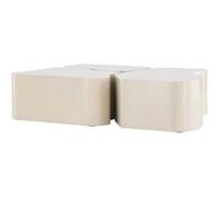 Lot de 3 Tables Basses "Nordland" 92cm Beige