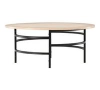 Venture Home - Table basse ronde ?100x42,5 cm Copenhagen beige, noir Beige, Noir G