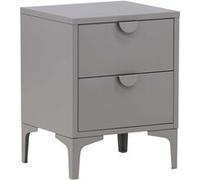 Venture Home - Table de chevet 2 tiroirs Piring gris clair Gris clair G