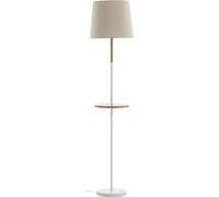 Venture Home - Table de chevet en acier avec lampe intégrée Hattman Beige