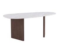 Venture Home - Table de repas ovale 180 x 90 cm Grönvik Gris clair G