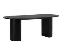 Table de repas ovale Bianca 200 x 90 cm Noir