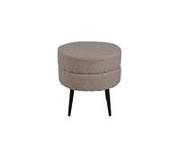 Venture Home Tabouret de Casserole - Noir/Beige Teddy