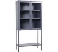 Venture Home - Vitrine en acier 2 portes Misha gris Gris G