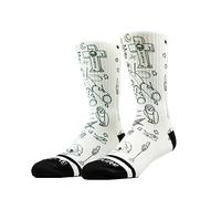 Venture Voodoo Chaussettes athlétiques douces en tissu éponge côtelé, soutien de la voûte plantaire/talon et orteils renforcés, blanc, L