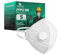 VENTUX SAFETY EQUIPMENT Masques FFP2 à valve 5 pièces, pliables, blancs