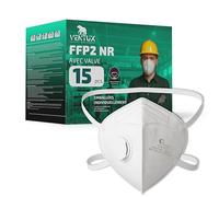 VENTUX SAFETY EQUIPMENT Masques FFP2 avec valve, 15 pièces, pliables