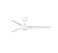 Ventyly/BAIRES/Ventilateur de plafond blanc, Ø120 cm/Ultra Silencieux, basse consommation, 6 Vitesses, Télécommande, Été-Hiver, minuterie