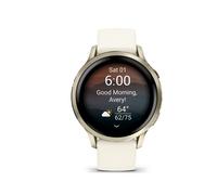 Venu 4 - Montre connectée 41 mm, GPS intégré en Acier et Silicone - Beige et Or