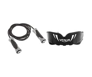 Venum Challenger Corde à sauter Mixte Adulte, Noir, Taille Unique & Challenger Kids Protège-Dents Mixte Enfant, Noir/Blanc, Taille Unique