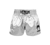 Venum, Classic Short de Muay Thai, Homme, M, Argent/Noir