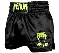 Venum, Classic Short de Muay Thai, Homme, M, Noir/Neo Jaune