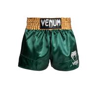 Venum, Classic Short de Muay Thai, Homme, S, Vert/Or/Blanc
