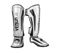 Venum, Elite Standup Protège-Tibias, Homme, L, Argent/Noir