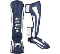 Venum, Elite Standup Protège-tibias, Homme, L, Blanc/Marine Bleu
