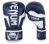 Venum – Gants de boxe Elite – Blanc / Bleu marine – 14-Ounce
