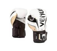 Venum Gants de Boxe Elite Evo Unisex-Adult, Blanc/Or, 10 Oz