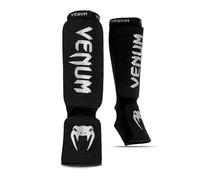Venum Kontact Shin Guards - Black/Silver - S