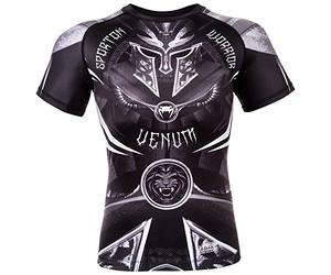 Venum Rashguard Manches Courtes Gladiator 3.0 - Noir-Blanc - L