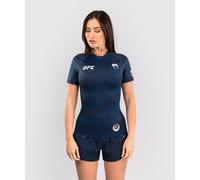 Venum UFC Fusion Fight Week Rashguard Performance à Manches Courtes pour Femmes - Bleu Océanique