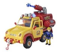Simba Jouet Sam le Pompier Pick-Up Vénus 2.0 – Sons & Lumières, 1 figurine, piles incluses, Jaune