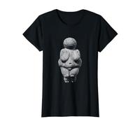 Vénus de Willendorf - Époque de Pierre Archéologie Préhistorique T-Shirt Graphique avec Valeur, Femme, Noir, S
