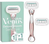 Venus Deluxe Smooth Sensitive Rasoir Femme, Protection de la Peau en Douceur, 1 x Rasoir +1 Lame Supplémentaire [OFFICIEL]