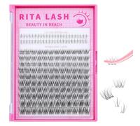Venus Lash Clusters+Bottom Lashes 5-6 mm Cluster Lashes Extensions de cils à faire soi-même Faux cils d'aspect naturel Cils individuels Bande de cils fine et invisible (Venus, 8-16 mm)