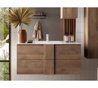VENUS MEUBLE SUSPENDU SALLE DE BAIN 2 TIROIRS CHENE MERCURE L.101 CM