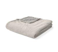 Venus - plaid - 200x140 cm - en fausse fourrure et velours - Gris clair