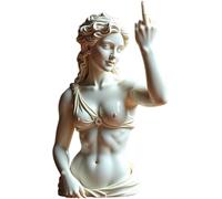 Vénus Sans Complexe : Statue du Doigt d'honneur, Art Moderne Audacieux et Rebelle, Statue Unique en Résine Décorative Cadeau pour les Rebelles Modernes, Ornement de Mythologie Romaine pour les