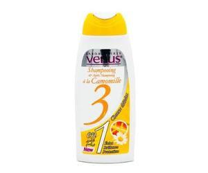 Venus Shampooing & Après-Shampooing à la Camomille, 3 en 1, Éclat, Brillance et Protection