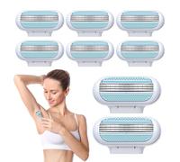 Venus Smooth Lot de 8 lames de rechange pour femme avec 3 coussinets de protection pour peaux sensibles, rasage en profondeur pour les jambes, les aisselles, le maillot, compatibles avec les rasoirs